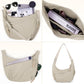 Designer Direct Sales👜Women's Fashion Plain Color Nylon Crossbody Hobo Bag