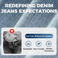 ⏳Time-limited Special⏰High Waisted Lace Splicing Jeans