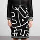 Women's Zip Printed Slim-fit Casual Dress