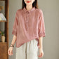 Cotton Linen Loose Shirt Top