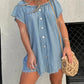 🔥HOT SALE💝Short Sleeve Casual Denim Dress（50% OFF）