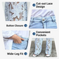 ⏳Time-limited Special⏰High Waisted Lace Splicing Jeans