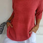 💖50% OFF💖Solid Color Knitted V-neck Top