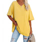 Women's Casual Loose V-neck T-shirt👚