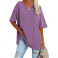 Women's Casual Loose V-neck T-shirt👚