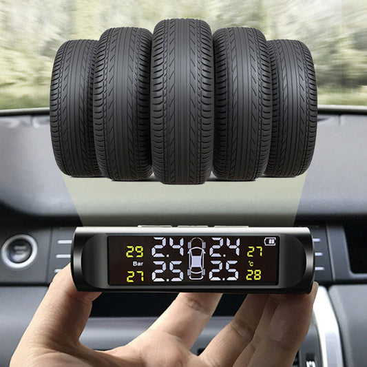 ⏰Time-limited Special🔥Solar Four Wheel Tire Pressure Monitor with Real-Time Display