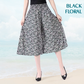 Women's High Elastic Waist Pleated Chiffon Wide Leg Culottes