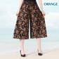 Women's High Elastic Waist Pleated Chiffon Wide Leg Culottes