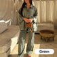 Women's Cotton Linen Shirt and Pants Set