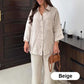 Women's Cotton Linen Shirt and Pants Set