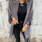 Women's Long Sleeve Casual Tassel Shawl Coat（50% OFF）