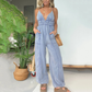 🔥Women's Deep V-Neck Denim Jumpsuit👖