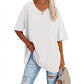 Women's Casual Loose V-neck T-shirt👚