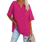 Women's Casual Loose V-neck T-shirt👚