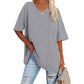 Women's Casual Loose V-neck T-shirt👚