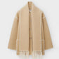 Women’s Tassel Scarf Tweed Coat