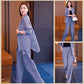 Simple Buttoned Flowy Blazer Suit（50% OFF）
