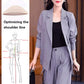 Simple Buttoned Flowy Blazer Suit（50% OFF）