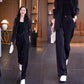 Simple Buttoned Flowy Blazer Suit（50% OFF）