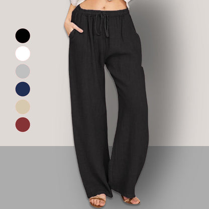 Women's Summer Cotton Linen Wide Leg Pants（50% OFF）