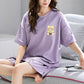 🎁Cute Cartoon Printed Loose Cozy Loungewear Set with Built-in Bra Pads