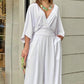 Women's Elegant V-Neck Wide Leg Jumpsuit