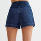 Women's Casual Denim Two-Piece Sleeveless Top & Shorts Set