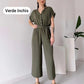 Women's V-Neck Short Sleeve Casual Jumpsuit