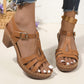 🔥Open-Toe Cutout Block Sandals with Buckle Strap✨