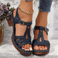 🔥Open-Toe Cutout Block Sandals with Buckle Strap✨