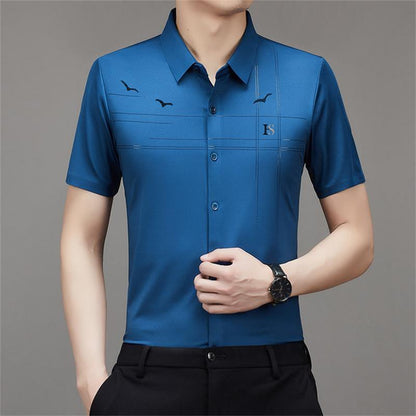 🔥 49% OFF 🔥Men's Short-sleeved Ice Silk Shirt