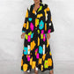 Retro Loose Long-Sleeved Pleated Long Dress（50% OFF）