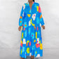 Retro Loose Long-Sleeved Pleated Long Dress（50% OFF）