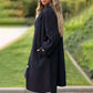 🍁Wrap you in warmth-Women's Button-Down Long Solid Color Coat