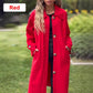 🍁Wrap you in warmth-Women's Button-Down Long Solid Color Coat