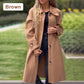 🍁Wrap you in warmth-Women's Button-Down Long Solid Color Coat