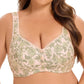 6pcs Fashionable Printed Front-closure U-back Bra for Women