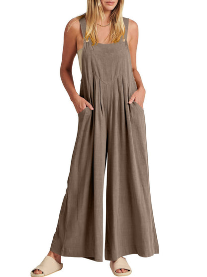 💕HOT SALE 50% OFF🥰 Plus Size Wide Leg Overalls Jumpsuit