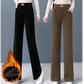 Women's High Waist Warm Wide-Leg Pants