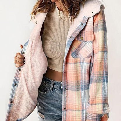 Women's Winter Trendy Plaid Hooded Jacket（50% OFF）