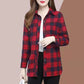 🍂Fall Specials🍂Soft Plaid Button-Down Lapel Top with Pockets
