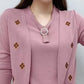 Women's Elegant Embroidered Flowers V-Neck Top（50% OFF）