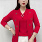 Women's Elegant Embroidered Flowers V-Neck Top（50% OFF）