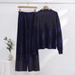 Casual Knitted 2-Piece Set with Rhinestone Decor