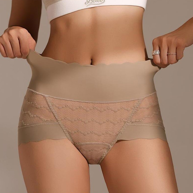 Comfortable Breathable Seamless High-Waist Lace Panties