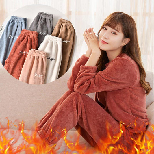 Women’s Loose Warm Coral Plush Pajamas Set（50% OFF）