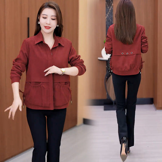 Women’s Casual Lapel Button Short Jacket（50% OFF）