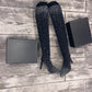 Women’s Sparkly Faux Diamonds Over-the-Knee Boots（50% OFF）