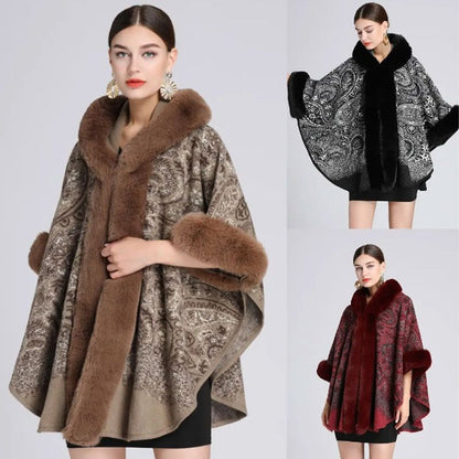 Women's Fall and Winter Oversized Hooded Shawl Jacket