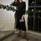 Women's Sparkly Round-Neck Bodycon Long Dress（50% OFF）